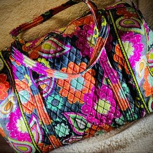 Vera Bradley Ziggy Zinnia Tote (orange/pink)